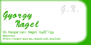 gyorgy nagel business card